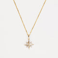 Pendentif "Stellina" Diamants 0,072/16 - Or Jaune Et Blanc 375/1000