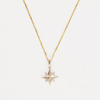 Pendentif "Stellina" Diamants 0,072/16 - Or Jaune Et Blanc 375/1000