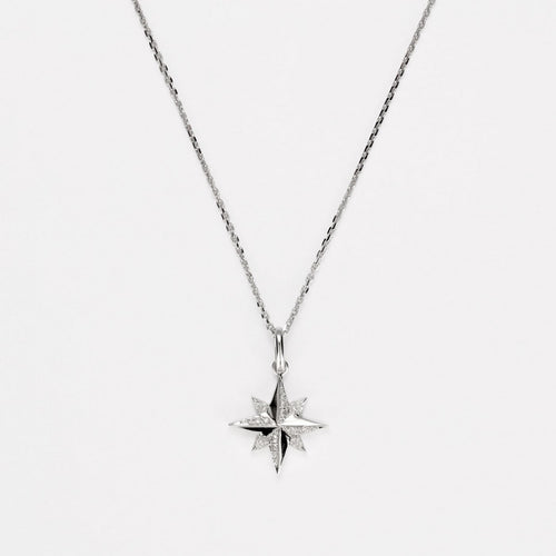 Pendentif "Stellina" D0,072/16 - Or Blanc 375/1000