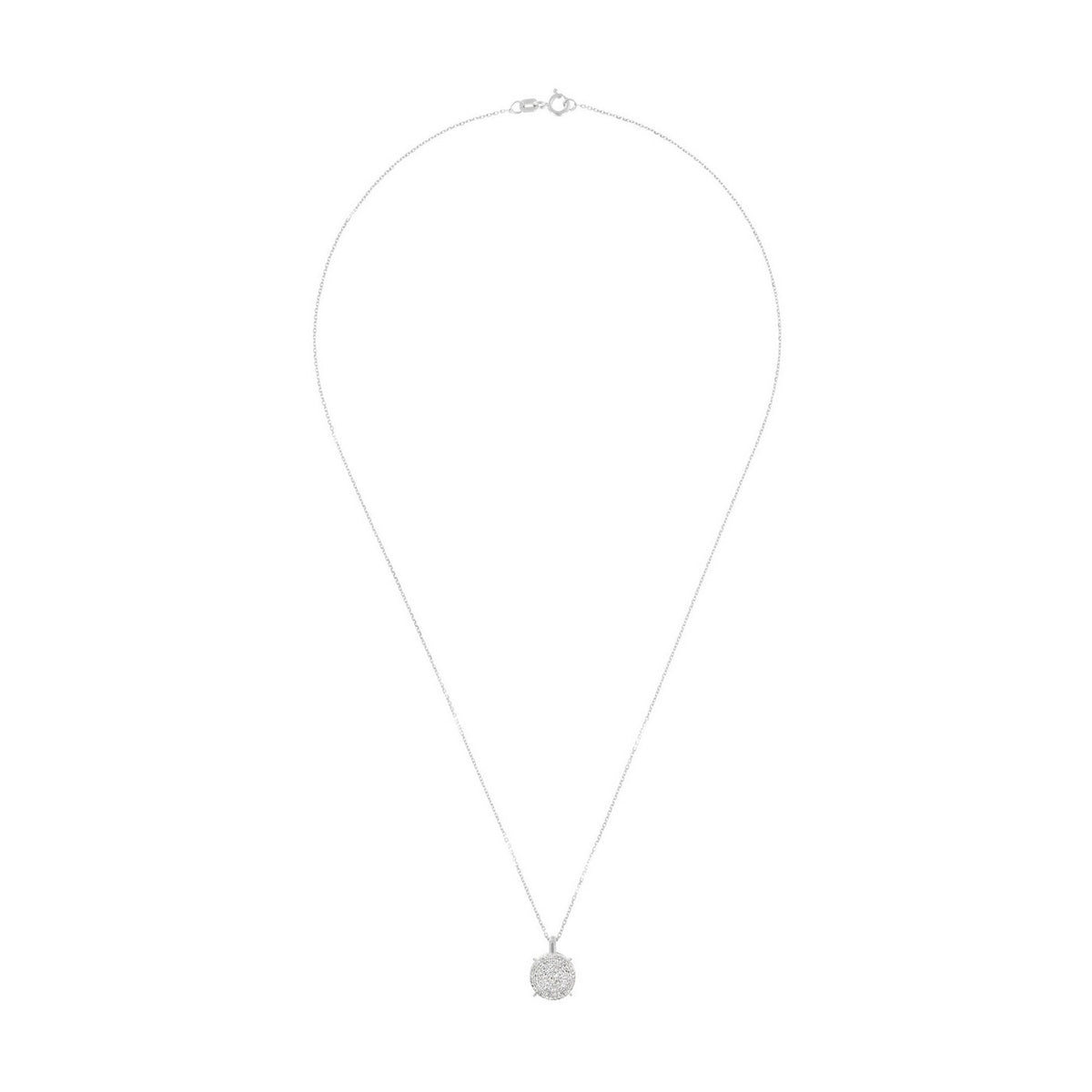 "Sublissime" Pendant, 0,25/100 Diamonds - 375/1000 White Gold