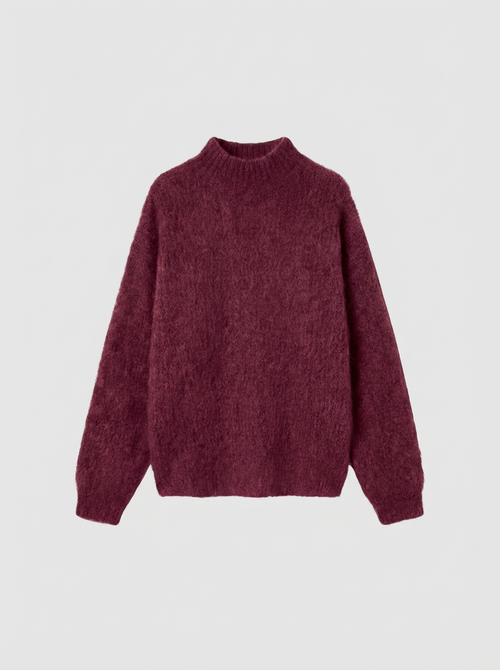 Pull Col Cheminé - Bordeaux