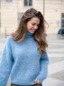 Pull Col Cheminé - Bleu Ciel