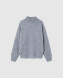 Pull Col Cheminé - Gris Clair