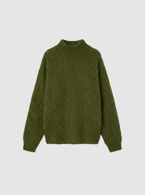 Pull Col Cheminé - Kaki