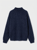 Pull Col Cheminé - Bleu Marine