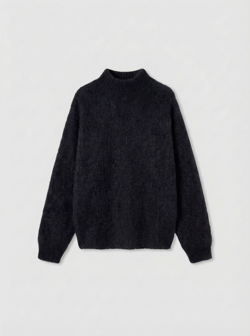 Pull Col Cheminé - Noir