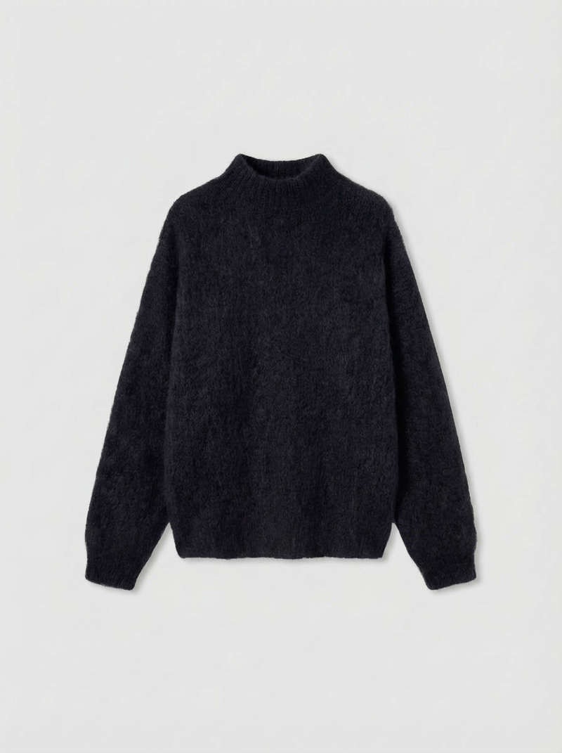 Pull Col Cheminé - Noir