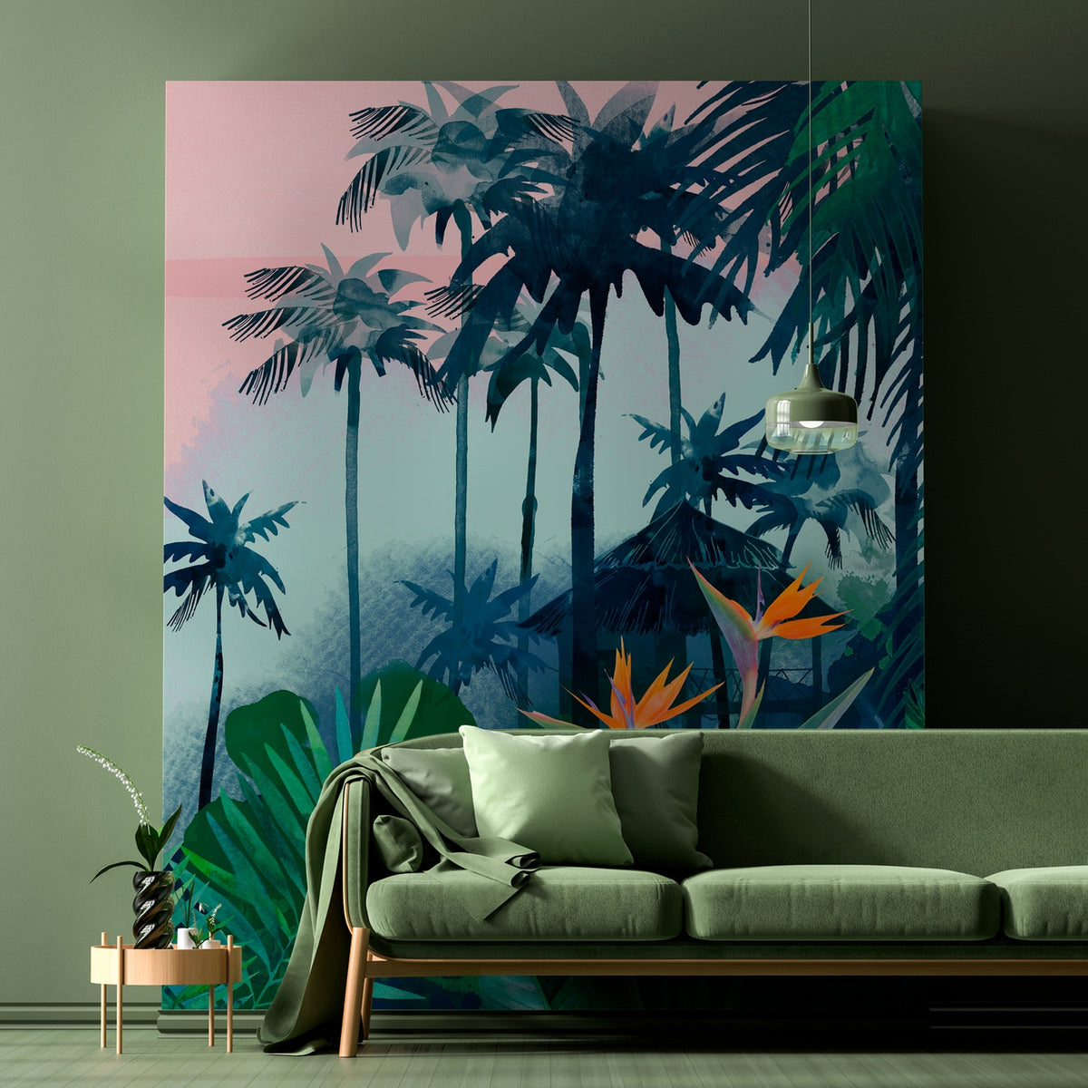 Papier Peint Panoramique Tropical Mood - Multicolore