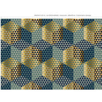 Lé Papiers De Ninon – Papier Peint Panoramique Graphic Chic Xl - Multicolore, papier peint à motifs géométriques, triangles bleus, verts et dorés