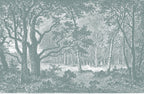 Papier Peint Panoramique - Brocéliande - Vert De Gris