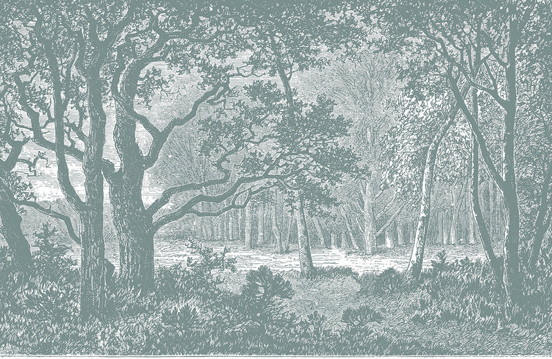 Papel pintado panorámico - Brocéliande - Verdigris