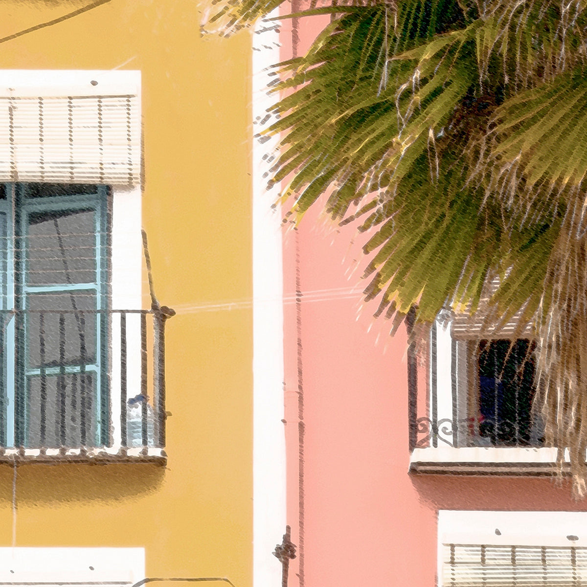 Papier Peint Panoramique Lisboa - Multicolore