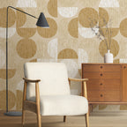 Papier Peint Panoramique Groove - Ocre - Ocre