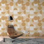 Papier Peint Panoramique Groove - Ocre - Ocre