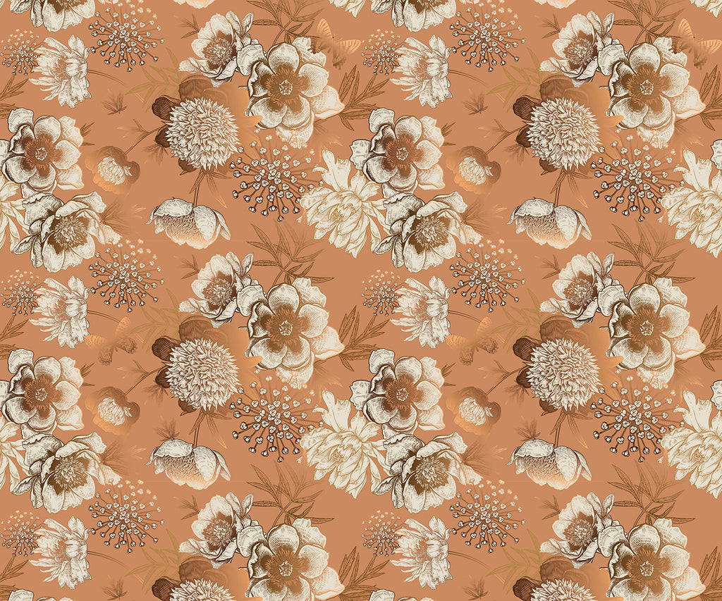 Madeleine Panoramic Wallpaper - Caramel
