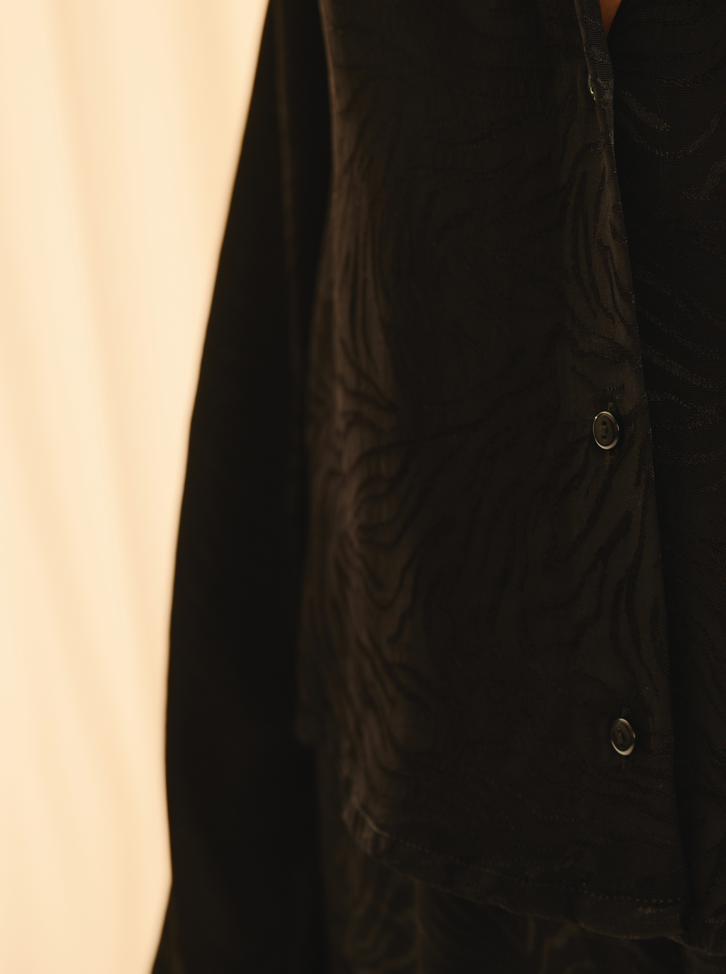 Camisa Raso Cebra Negra Negro
