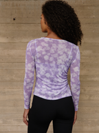 Top Lila Mesh Transparent
