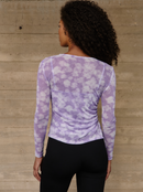 Top Lila Mesh Transparent