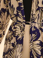 Purple Hibiscus Flower Print Kimono