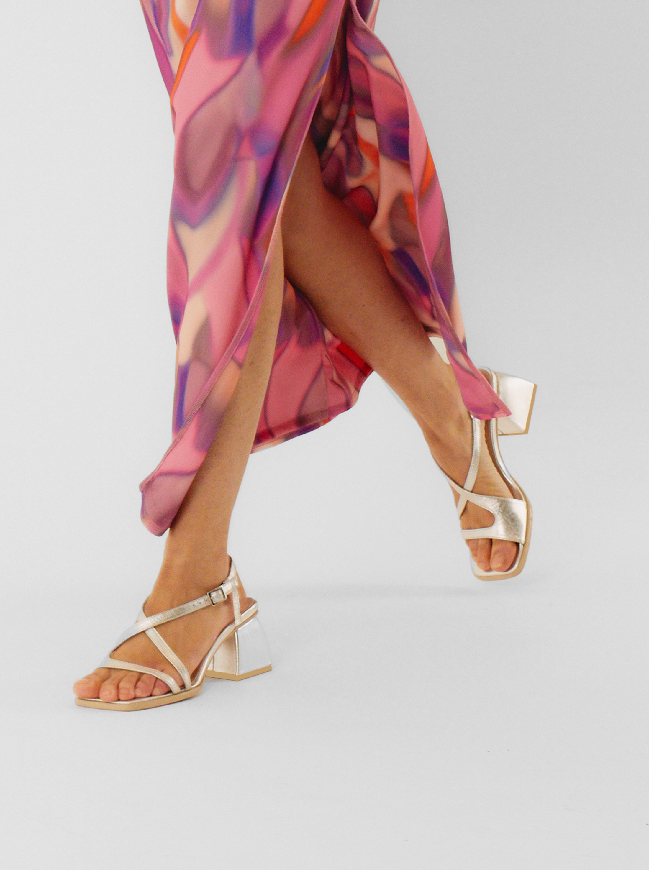 Sandales Square Crush Silver