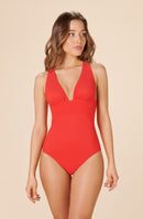 Capri - swimsuit 1-piece bathing suit red