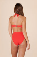 lisia Top of swimsuit underwired swimwear, red