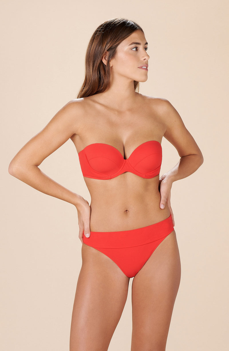 lisia Top of swimsuit underwired swimwear, red