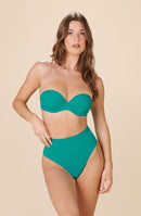 tobago Bas de maillot taille haute vert