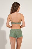 dylan High waist almond shorty in lace and lurex