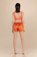 CALY - Paprika Stretch Silk Shorts