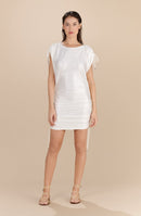 ryder Mother-of-pearl draped dress