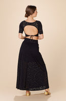 ajya Long black lace skirt