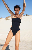 annie swimsuit black bandeau trikini bathing suit