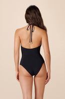 baha Maillot de bain 1 pièce échancré noir