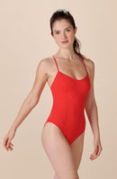 baha Maillot de bain 1 pièce échancré rouge