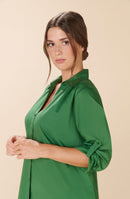 cassandre Vestido camisero verde oliva