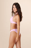 dolce stockings swimsuit high-waisted low-cut pink