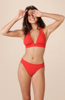 enea Top de bikini triángulo rojo