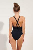 swimsuit Hiba One-Piece Bath Set - Black