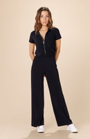 hilton Black terry pant suit