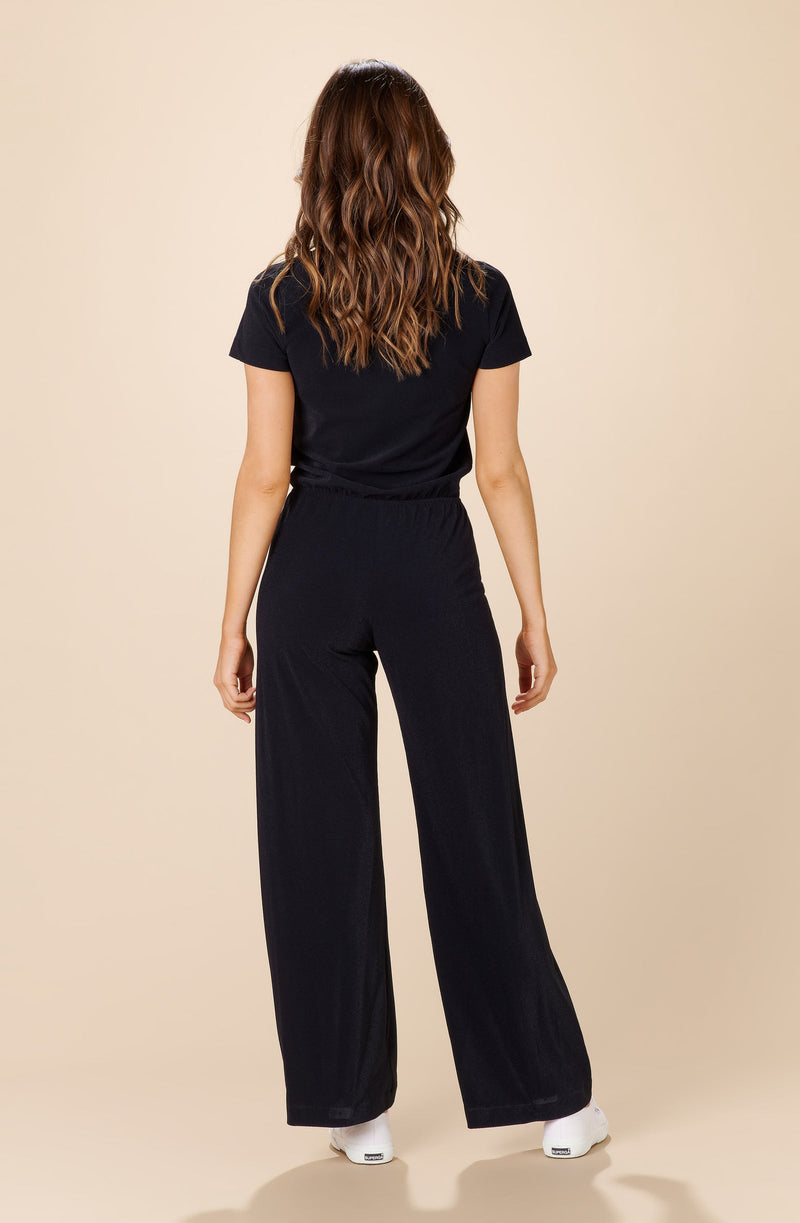 traje pantalón de rizo negro hilton