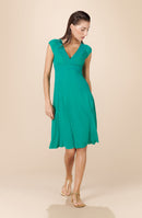 jalis Low-cut dress in light green voile