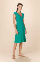 jalis Low-cut dress in light green voile