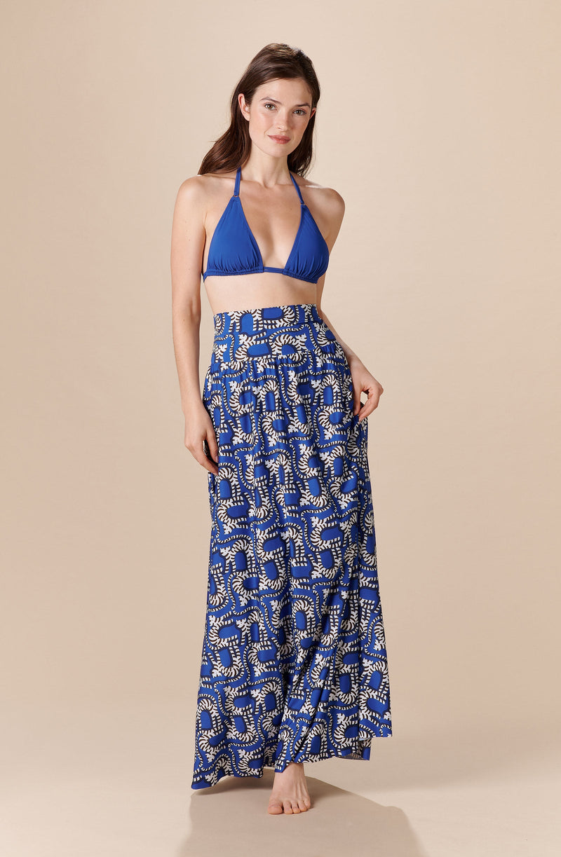 jaya Long flared skirt in GOTCHA print voile