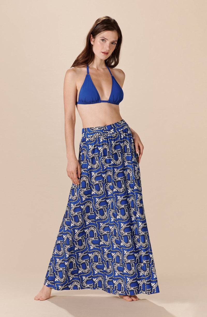 jaya Long flared skirt in GOTCHA print voile