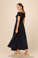 jia Long black pleated skirt