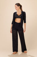 jinha Black lace cardigan