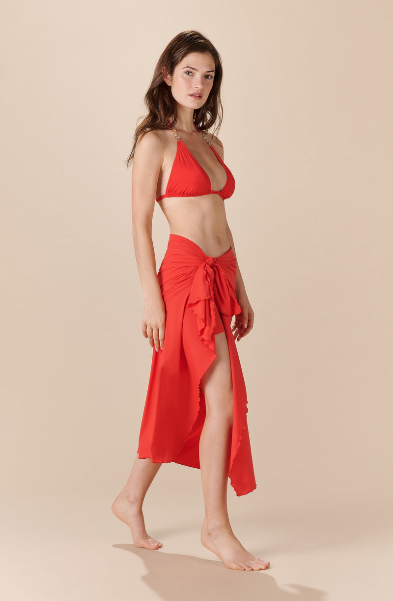 kalis Long multi-position sarong red