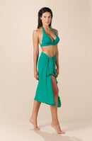 kalis Long multi-position sarong green