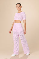 kalliope Crop-top back nu in pink lace